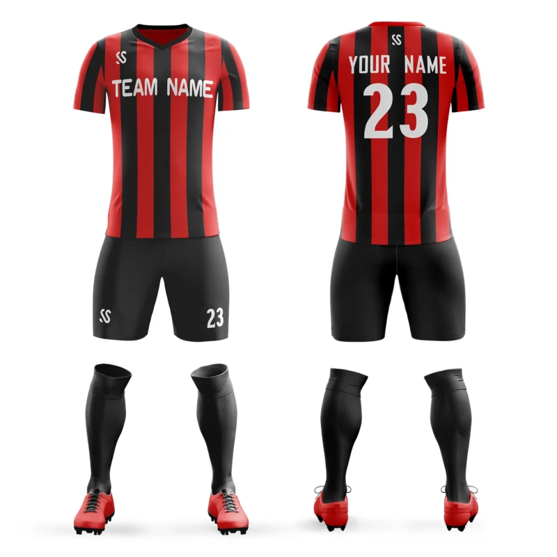 Custom Soccer Jersey Set Printed Team Name/Number Add Logo Fashion Outdoor Sports Short Sleeve Tee Shorts Suit Men/Lady/Youth