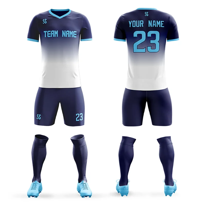 Custom Soccer Jersey Set Printed Team Name/Number Add Logo Fashion Outdoor Sports Short Sleeve Tee Shorts Suit Men/Lady/Youth