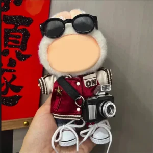 Mini Doll'S Clothes Outfit Accessories For Korea Kpop Exo 15-17cm Labubu V1 V2 Baseball jersey pants shoes camera Clothing Gift