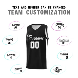 Custom Basketball Jersey V-Neck Printed Team Name Numbers Logo School College Jersey Athletic Tank Top for Men Women