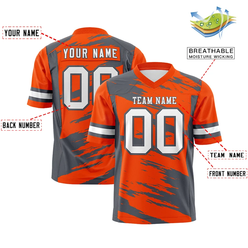 Custom Football Jerseys Custom Team Retro American Football Wear Stitched Embroidered Uniform Tracksuit