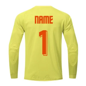 Custom Kids Men Soccer Goalkeeper Jerseys Tops Survetement Football Goalie Keeper Jersey Rugby Shirts Sport Kit Elbow Protector