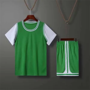 Boys Sports Suit Girls Basketball Soccer Jerseys Sets Summer Ball Clothing Outfit Kids Short Sleeve Round Neck Tops Shorts 2Pcs