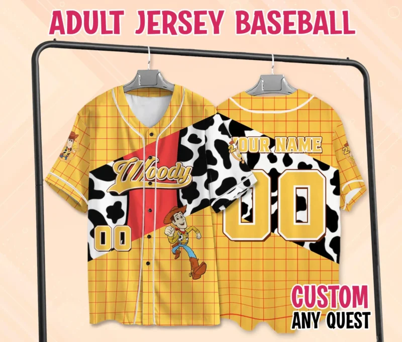 Custom Toy Story Baseball Jersey Disney Toy Story Characters Toy Story Shirt Kids Youth Adult Jersey Camisetas Estampadas