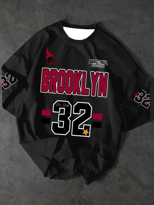 Men's Sports Jersey Boston 33 Print Short Sleeve T-Shirt Summer Graphic Tee Jerseys Plus Size Women's Sport T-Shirt Tops