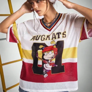 Summer New Baseball Jerseys For Women Mesh Breathable Half Sleeve Top Casual V-neck Short Sleeve Tees Oversized Y2K Top