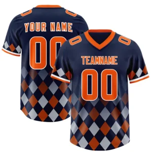 Custom American Football Jersey Personalized Team Name Number Print Vintage Style Training Top
