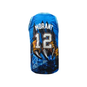 Mens #12 Blue Sports Basketball Jersey, Breathable Sleeveless letter embroidery Sweatshirt Training Competition Sports Uniforms