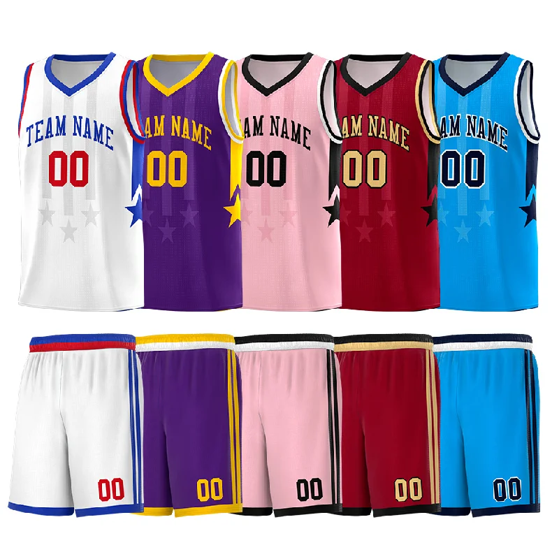Custom Basketball Jerseys Team Jersey Set Basketball Uniforms Casual Sportswear Personalized Print Name Design