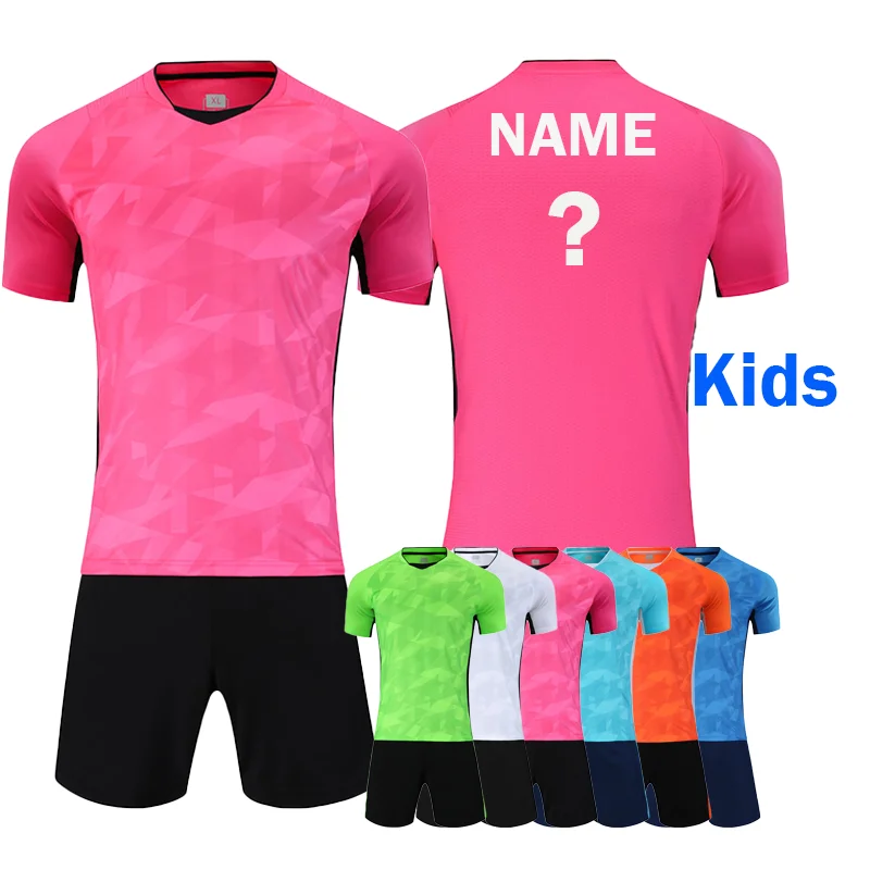 Kids Child Sport Football Custom Soccer Set Soccer Sets For Girls Sports Uniform Child Football Outfit For Children