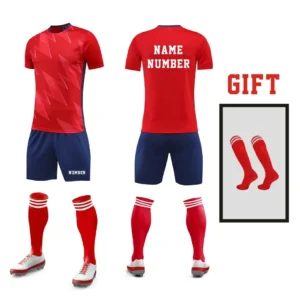 Children Men Football Team Training Tracksuit Outfit, Short Sleeve Soccer Jersey Uniform Replicas in Custom Dry Fit Mate