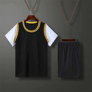 Boys Sports Suit Girls Basketball Soccer Jerseys Sets Summer Ball Clothing Outfit Kids Short Sleeve Round Neck Tops Shorts 2Pcs