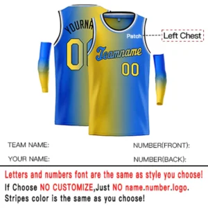 Custom Basketball Jerseys Personalized Gradient Basketball Jersey