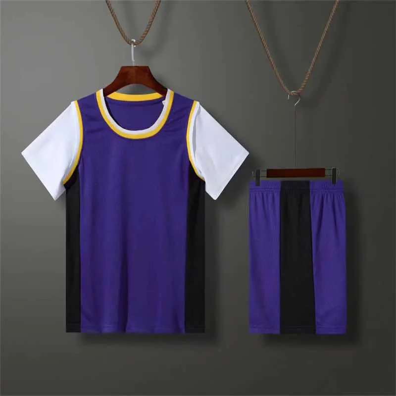 Boys Sports Suit Girls Basketball Soccer Jerseys Sets Summer Ball Clothing Outfit Kids Short Sleeve Round Neck Tops Shorts 2Pcs