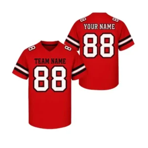 Game Day Ready: Personalized Football Jersey with Custom Name Number Custom American Football Jersey V-Neck Unisex Sports Jersey