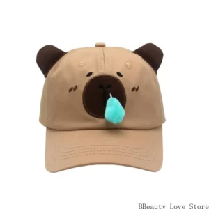 Cartoon Capybara Embroidered Baseball Caps Adjustable Dad Hat Novelty Design Sun Hat for Men and Women All Matching