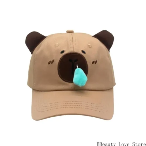 kf-S9c7b7c8e0aa5471e8d12e2b8662269775.webp Cartoon Capybara Embroidered Baseball Caps Adjustable Dad Hat Novelty Design Sun Hat for Men and Women All Matching