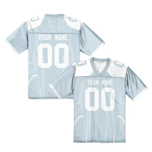 kf-Sa875d3c0e7974b149620fc3b33c84b93O.webp Personalized Blue Football Shirt with Team Name Number Custom Print Embroidery American Football Jersey for Men Women Youth Kids