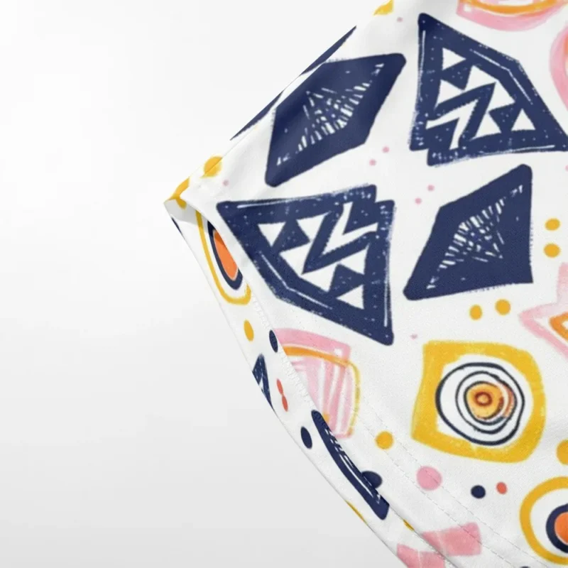 Men Baseball Jersey Geometric Abstract Art Printed Streetwear Trendy Minimalist Vintage Street Style Breathable Unisex Outfits