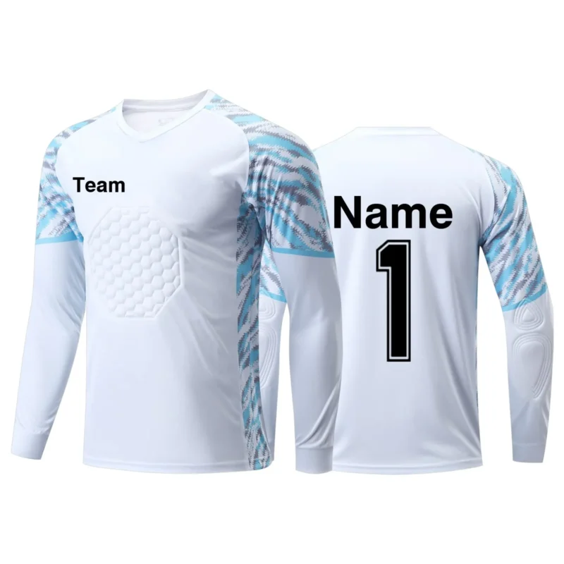 kf-Sbdd9b18e1f4f4f16a09255f975bbeefcs.webp Custom Goalkeeper Jersey Padded Soccer Goalie Shirt Goalkeeper Kit Personalized for Boys Youth Adults with Name Number