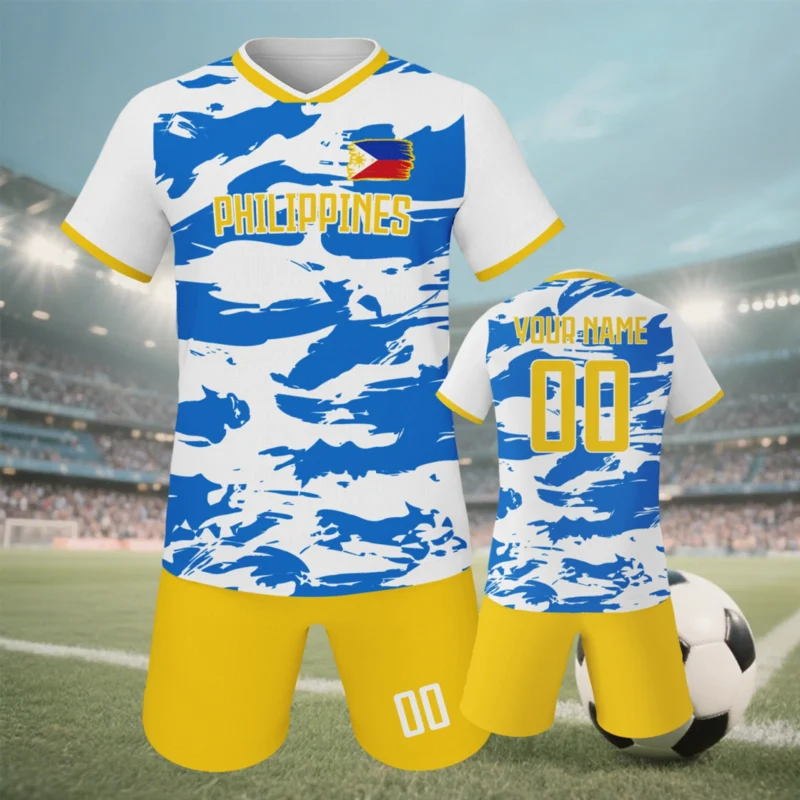 Football Kit for Kids Custom Soccer Jersey Personalized Name Number Soccer Team Shirts Shorts Set Fans Gift