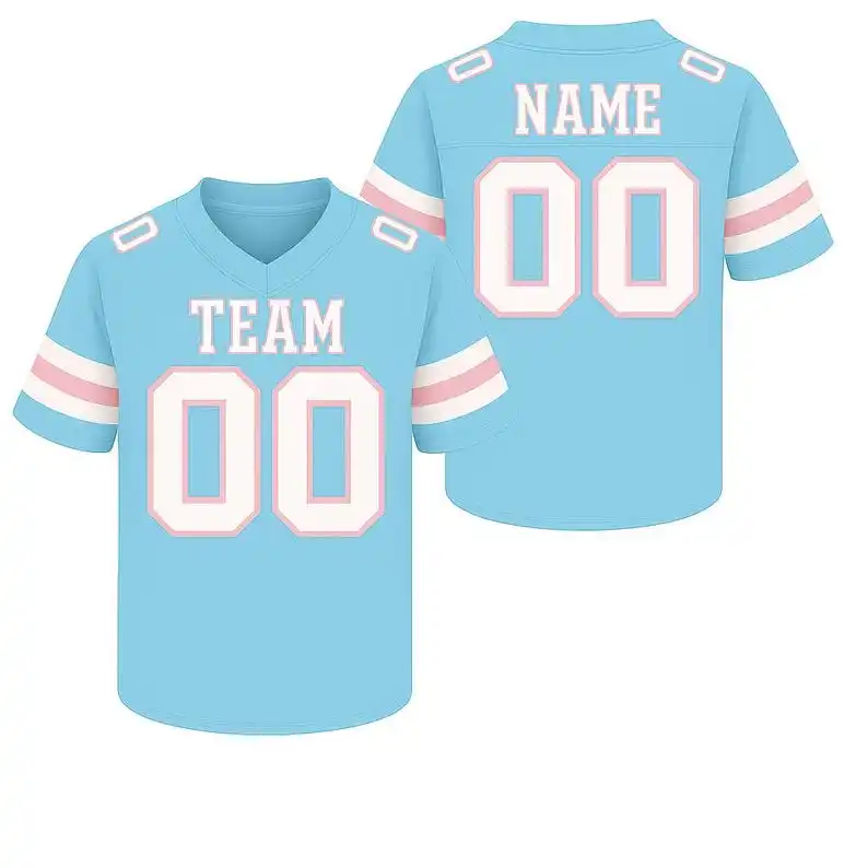 Game Day Ready: Personalized Football Jersey with Custom Name Number Custom American Football Jersey V-Neck Unisex Sports Jersey