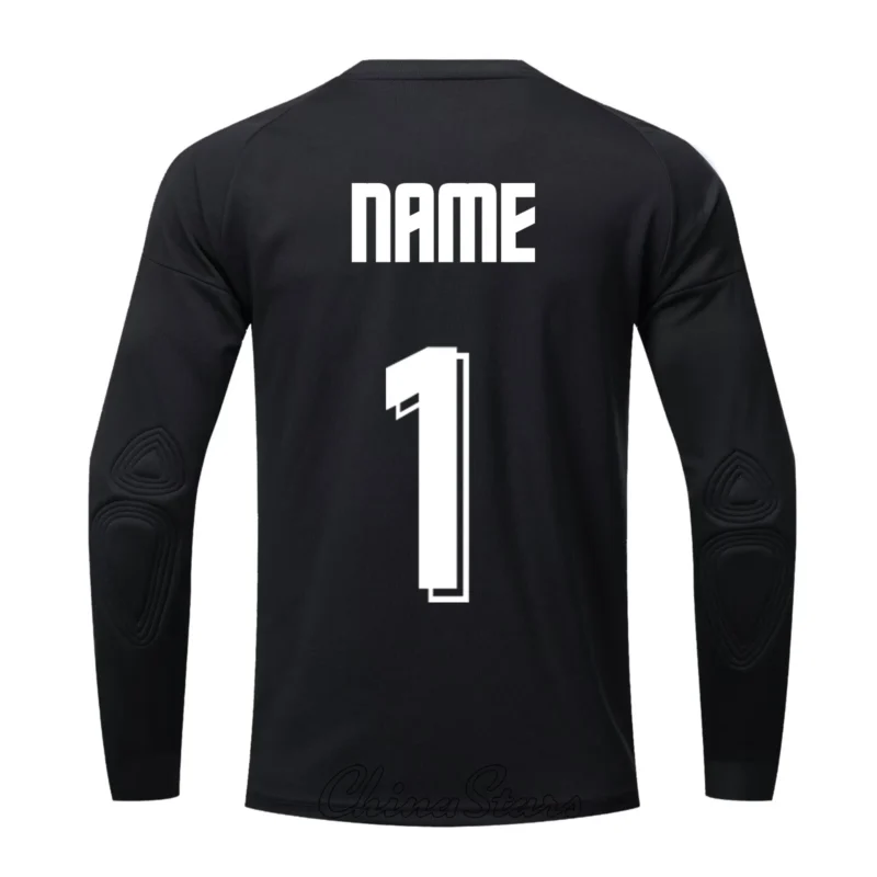 Custom Kids Men Soccer Goalkeeper Jerseys Tops Survetement Football Goalie Keeper Jersey Rugby Shirts Sport Kit Elbow Protector