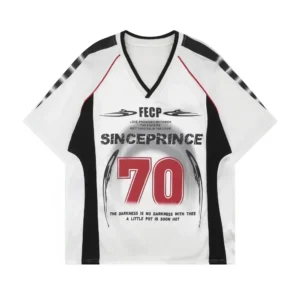 kf-Sd0ba6cb869244bf5a79ac604726e1346o.webp European and American Street Fashion Brands Loose Fit for Couples American Retro Sports Jerseys Short Sleeved Football Jerseys