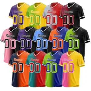 Wholesale Customized Stitched Football Jerseys Breathable Streetwear Retro American Football Team Wear for Casual