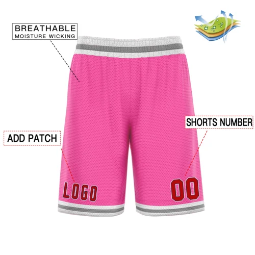 Custom Women College Basketball Shorts Double Side Custom Basketball Uniform Fashion Throwback Brand Print Numer Name 17 Color