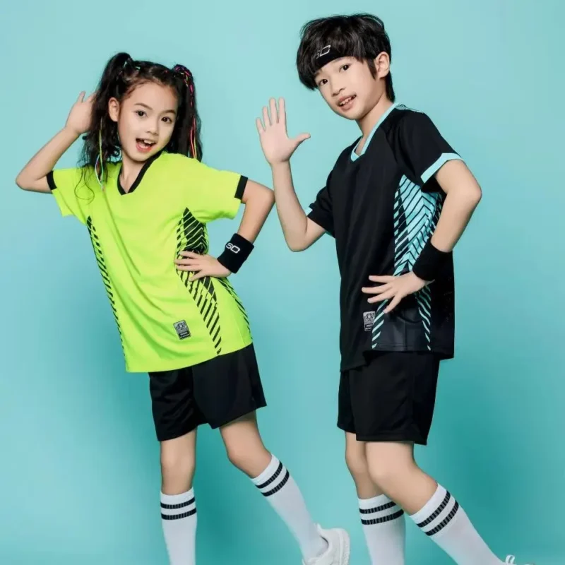 Men & Children Sublimation Football Jersey Sets, Boys Soccer Uniforms Men's Club Team Football Training Jerseys Suit DIY Custom