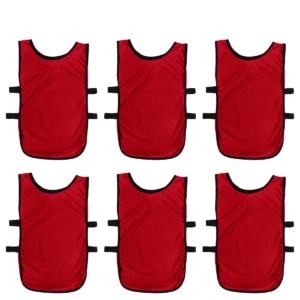 6pcs Training Vest for Football Soccer Basketball Quickly-dry Breathable Jerseys Adult Sports Game Waistcoat