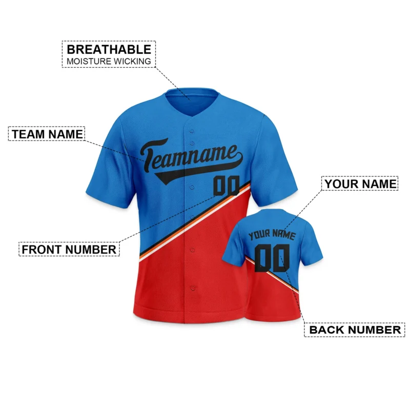 Custom Baseball Jersey Black Blue Personalized Baseball Team Shirt Printed Name Number Baseball Fans Gift for Men Women Youth