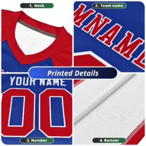 Custom Football Jerseys Sublimated Retro American Uniforms Personalized Rugby Jerseys With Embroidery