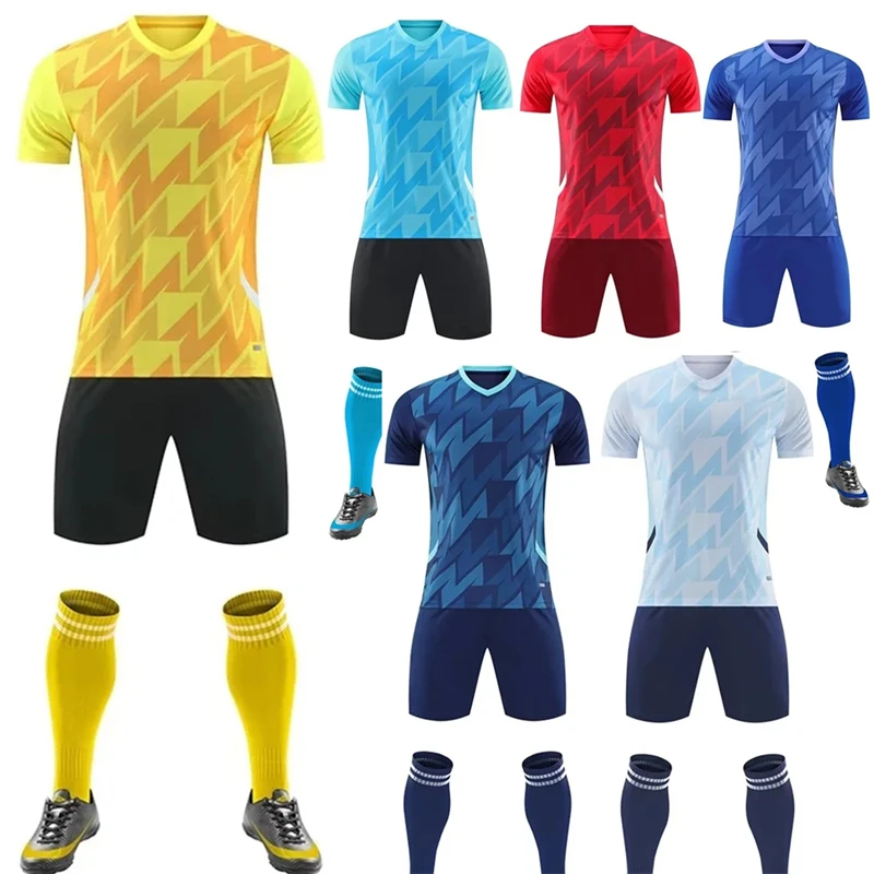 Adult Football Shirts Kit Uniform Polyester Soccer Jersey Set Custom Football Jersey
