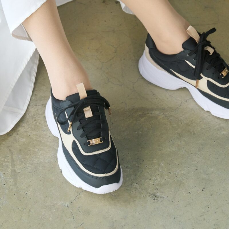 【WEB限定色】Capricorn/カプリコーン（Navy）サイドデザインボリュームスニーカー