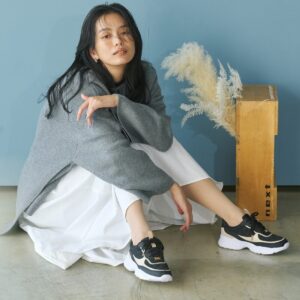 【WEB限定色】Capricorn/カプリコーン（Navy）サイドデザインボリュームスニーカー