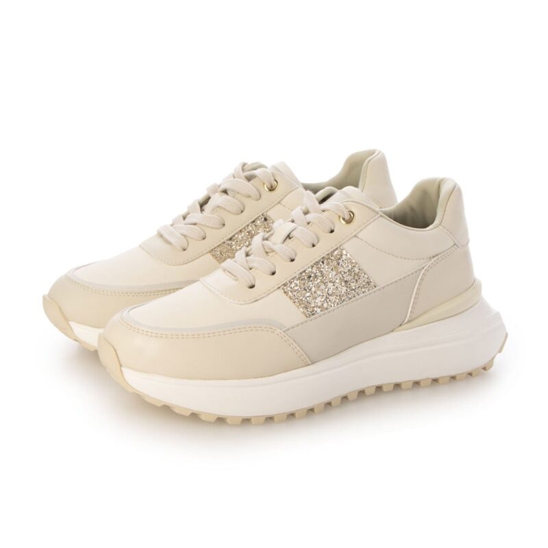 Argo/アルゴ（Beige）グリッターボリュームスニーカー