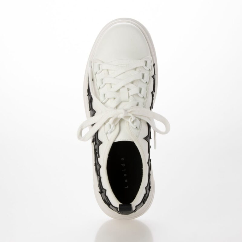 Enif/エニフ（Ivory）デザインカットプラットフォームスニーカー