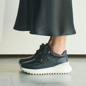 Aquila /アークイラ（Black）キルティングボリュームスニーカー