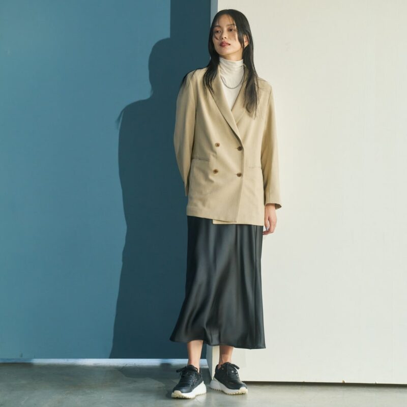 Aquila /アークイラ（Black）キルティングボリュームスニーカー