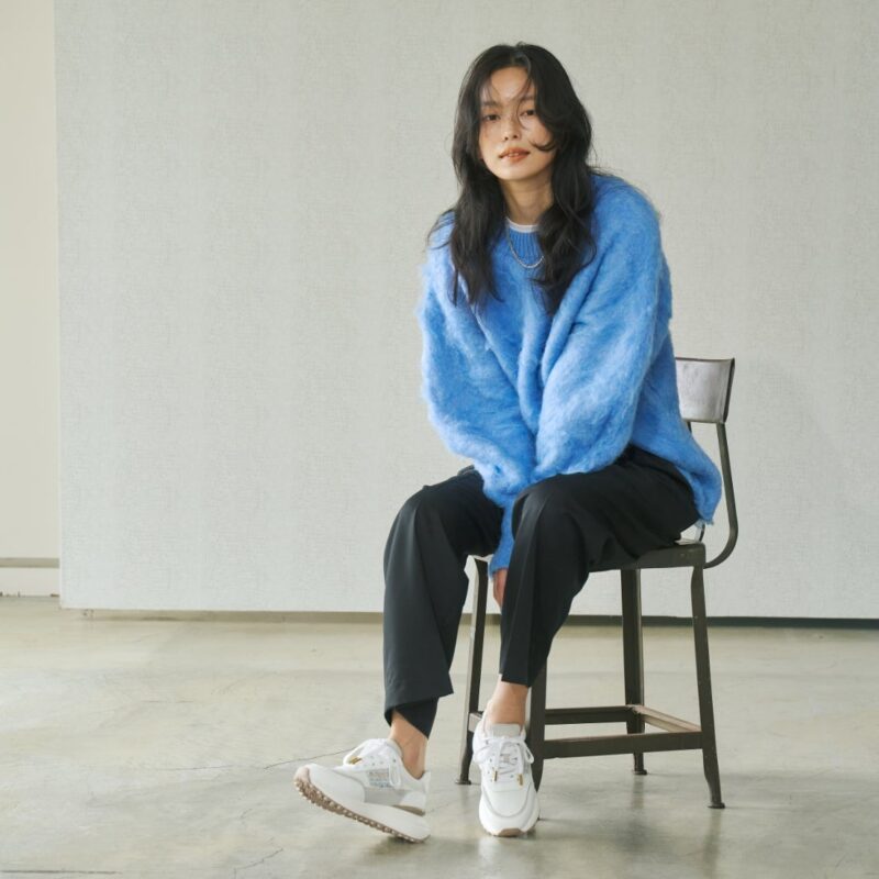 Isara/イサラ（White）キルティングボリュームスニーカー