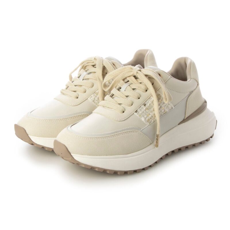 Meteor/メテオ（Pinkbeige）バックメタリックスニーカー