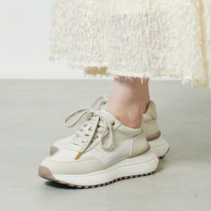 Meteor/メテオ（Pinkbeige）バックメタリックスニーカー