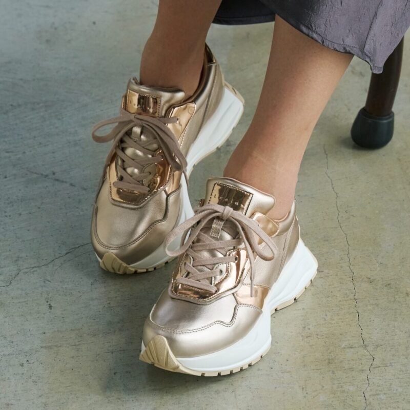 Algedi/アルゲディ（Pink）サイドグリッターボリュームスニーカー