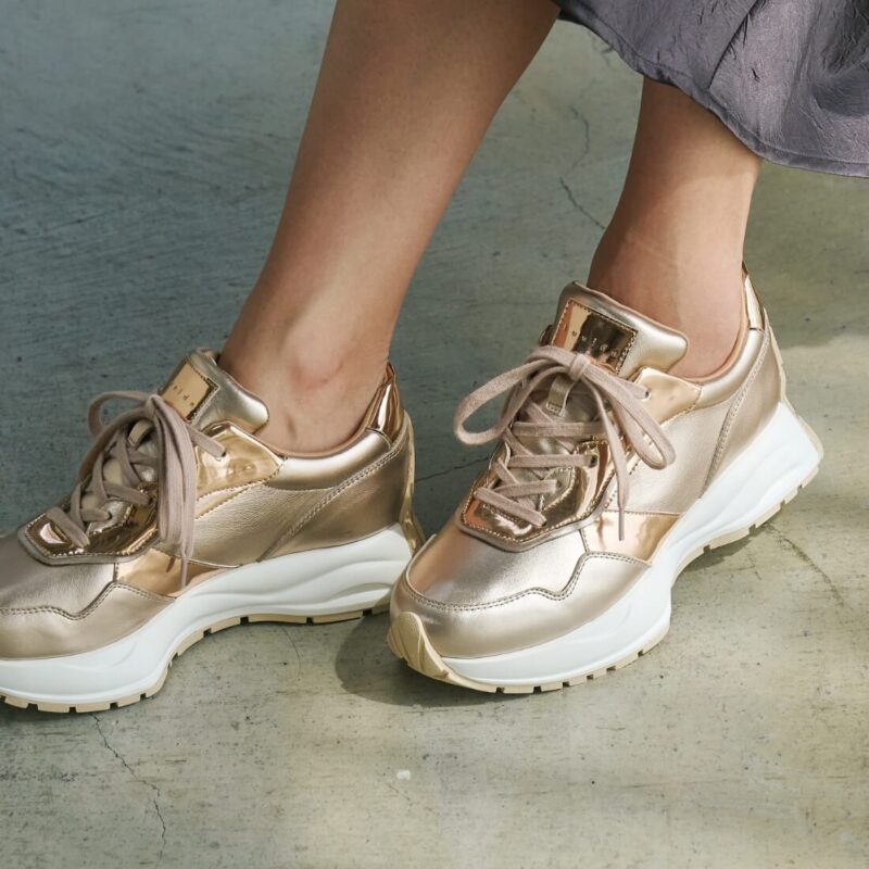 Algedi/アルゲディ（Pink）サイドグリッターボリュームスニーカー