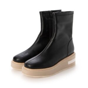 Acrux/アクルス （E Black）エナメルスクエアトウ厚底スニーカー