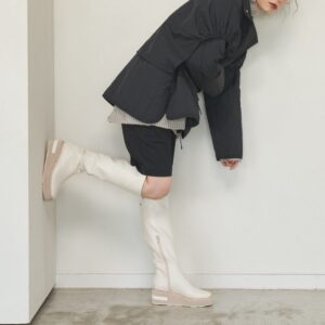 Acrux/アクルス（White）スクエアトウ厚底スニーカー