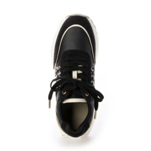 Isara/イサラ（Black）キルティングボリュームスニーカー