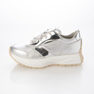 【5周年限定】Acrux/アクルス （Silver）エナメルスクエアトウ厚底スニーカー